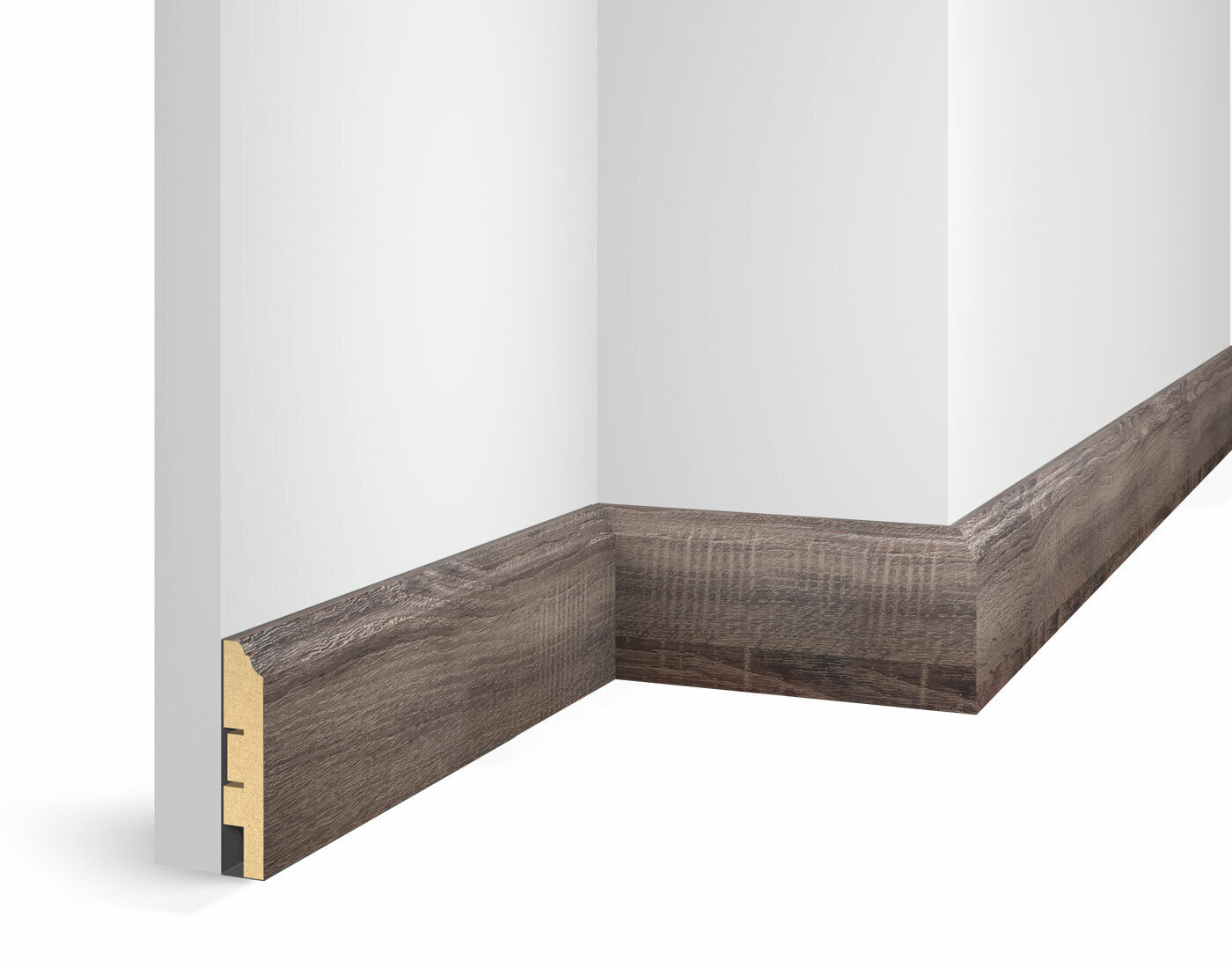 Плинтус МДФ Cosca Decor Экошпон WP07 Дуб Девон 2400×80×16